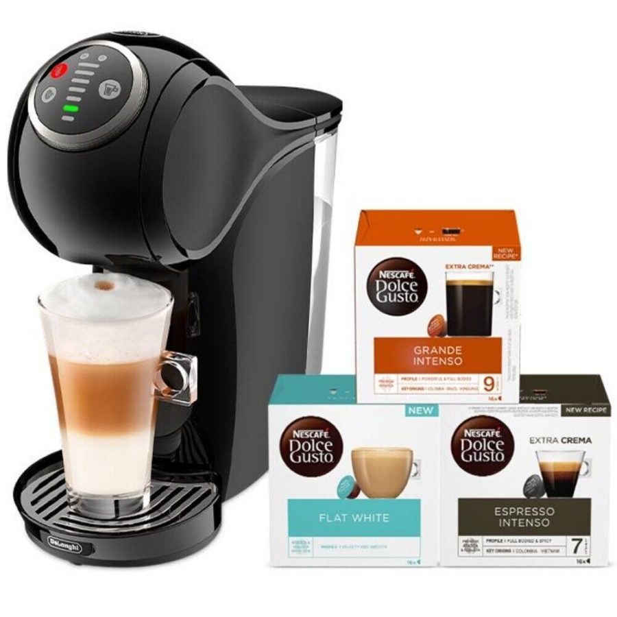 DeLonghi Dolce Gusto GENIO S PLUS EDG 315.B Coffee Machine + 48 Coffee Capsules