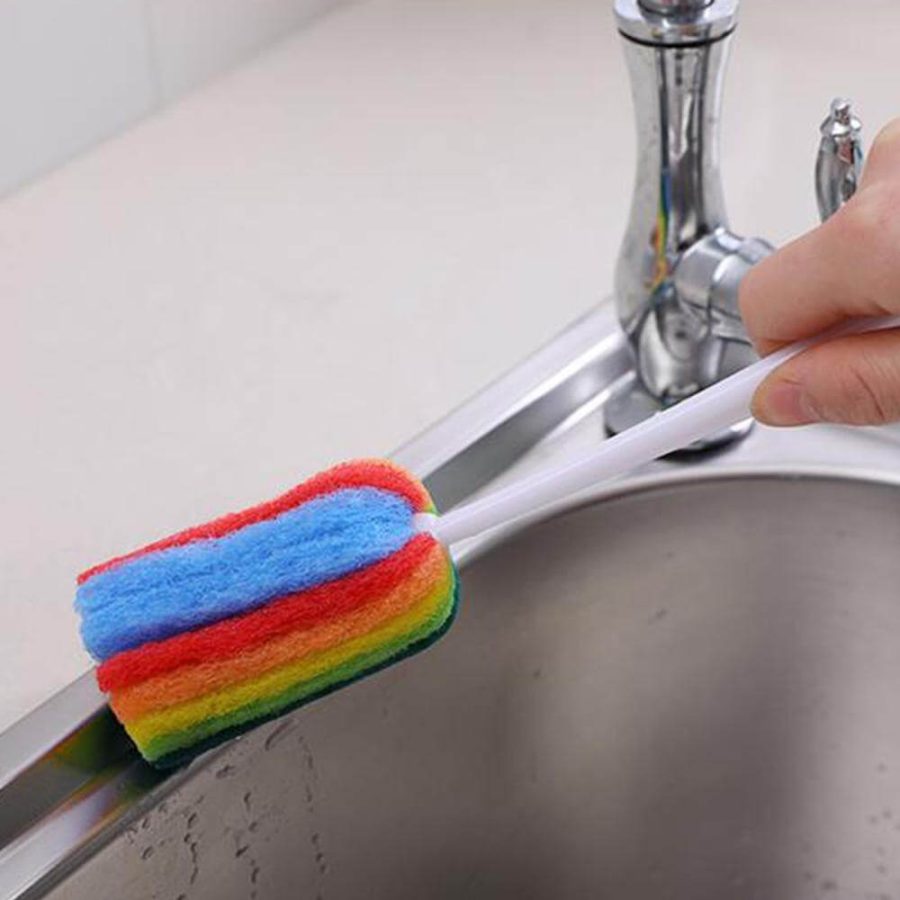 Detachable Rainbow Water Bottle Brush