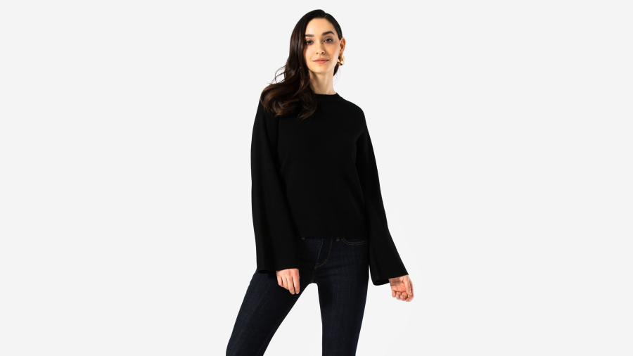 Dockers Bell Sleeve Sweater, Women's, Black L