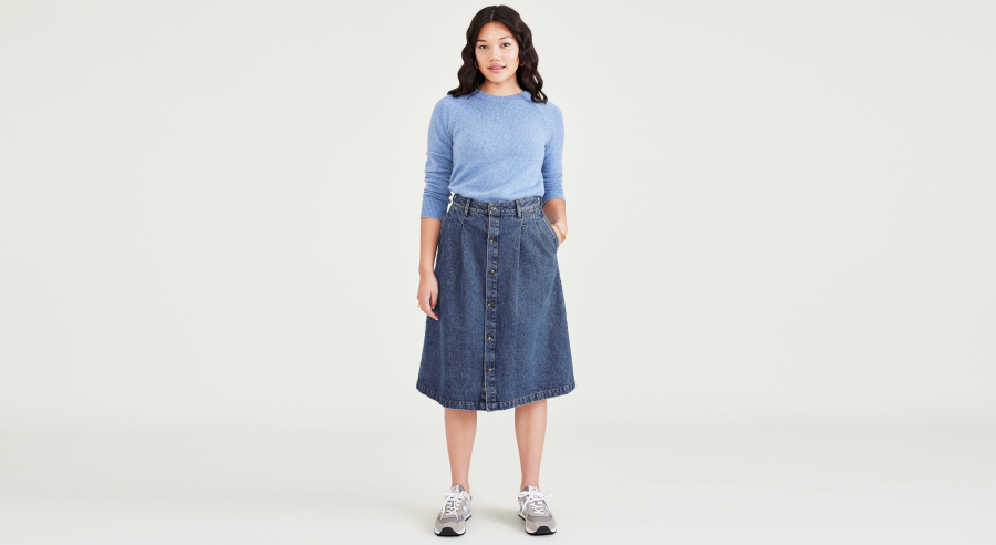 Dockers Midi Skirt, Women's, Blue 24