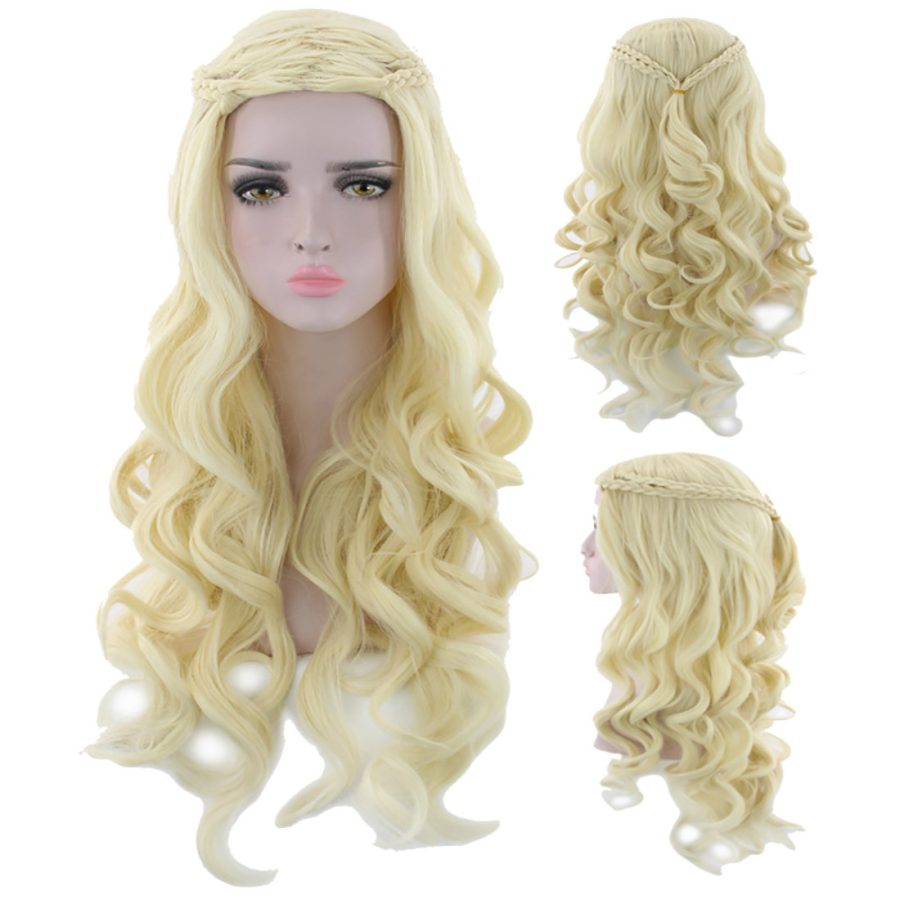Fashion Cosplay Heat Resistant Hair Wigs Long Hair with Braids 26inches