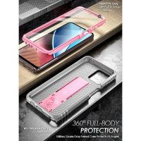 For Moto G Stylus 4G 2023 Case Full Body Cover With Screen Kickstand Pink