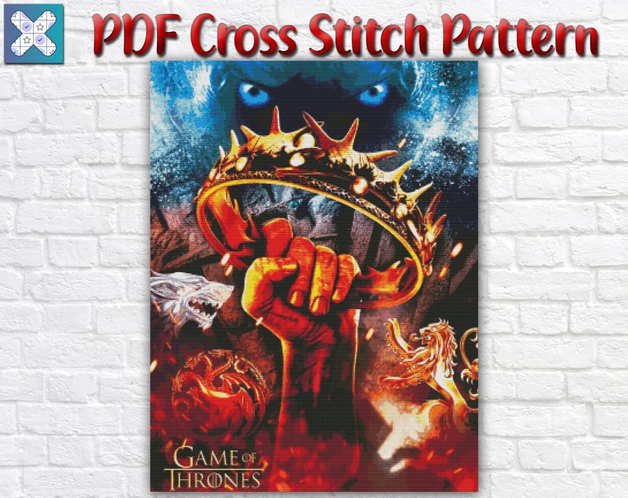 Game Of Thrones Fantasy Movie Counted PDF Cross Stitch Pattern Needlework DMC