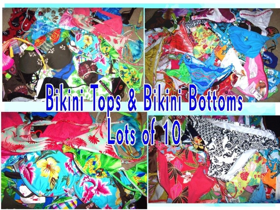 Grab Bag Lot of 10 Bikini Swimsuit Tops or Bottoms Sz XS, S, M, L, XL NWT/NWOT
