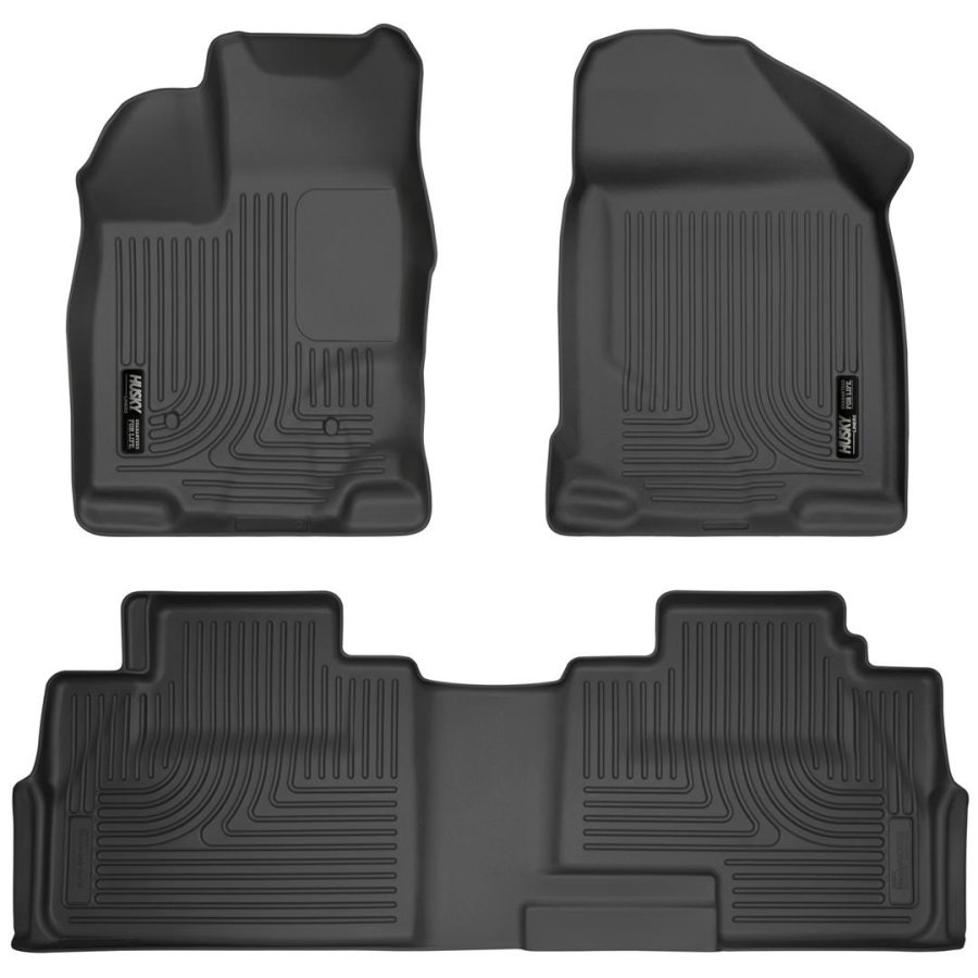 HUSKY LINERS 99761 Weatherbeater | Fits 2007 - 2014 Ford Edge, Fits 2007 - 2015 Lincoln MKX, Front & 2nd Row Liners - Black, 3 pc.
