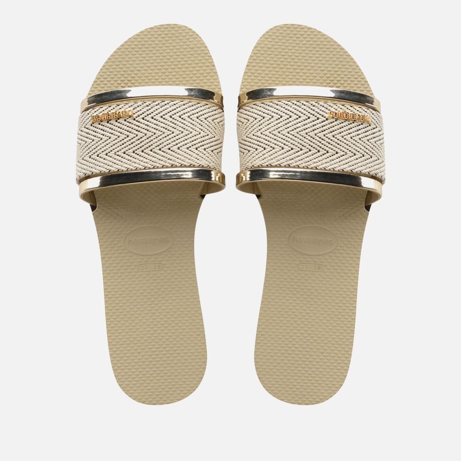 Havaianas Women's Trancoso Slide Sandals - Sand Grey - UK 3/4