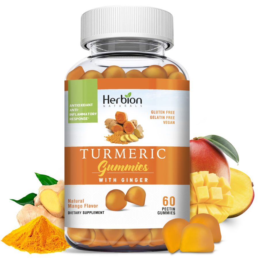 Herbion Naturals Turmeric Gummies, Promotes Joint Health, 60 Count - Pack of 1