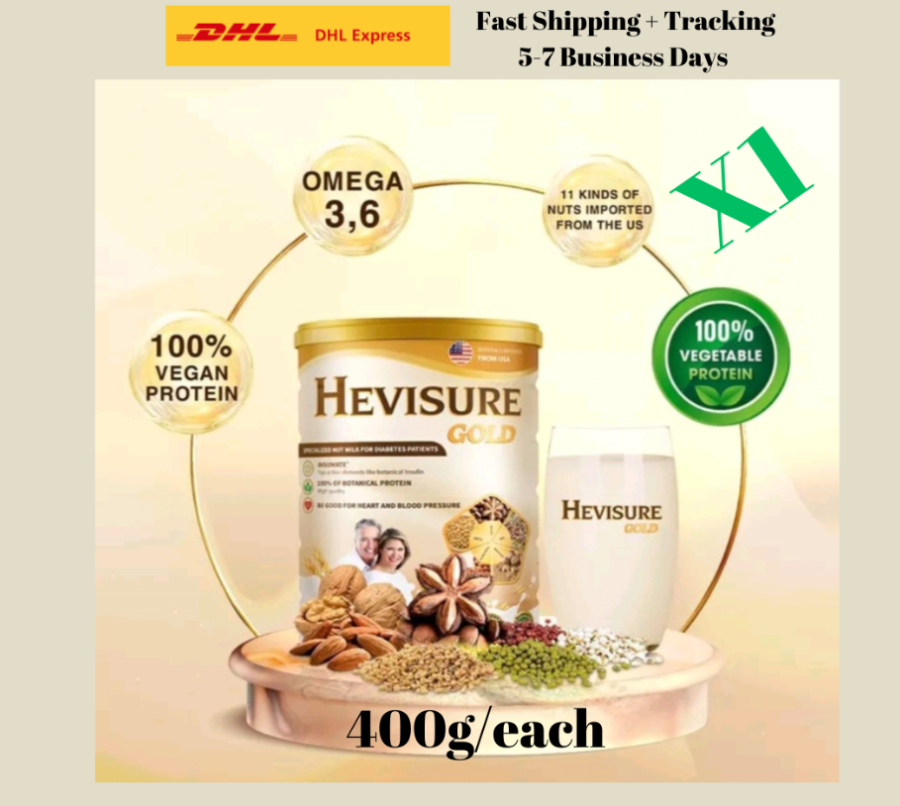 Hevisure Gold Diabetic Formulated Milk Stabilize Blood Sugar Plant-Based 400g