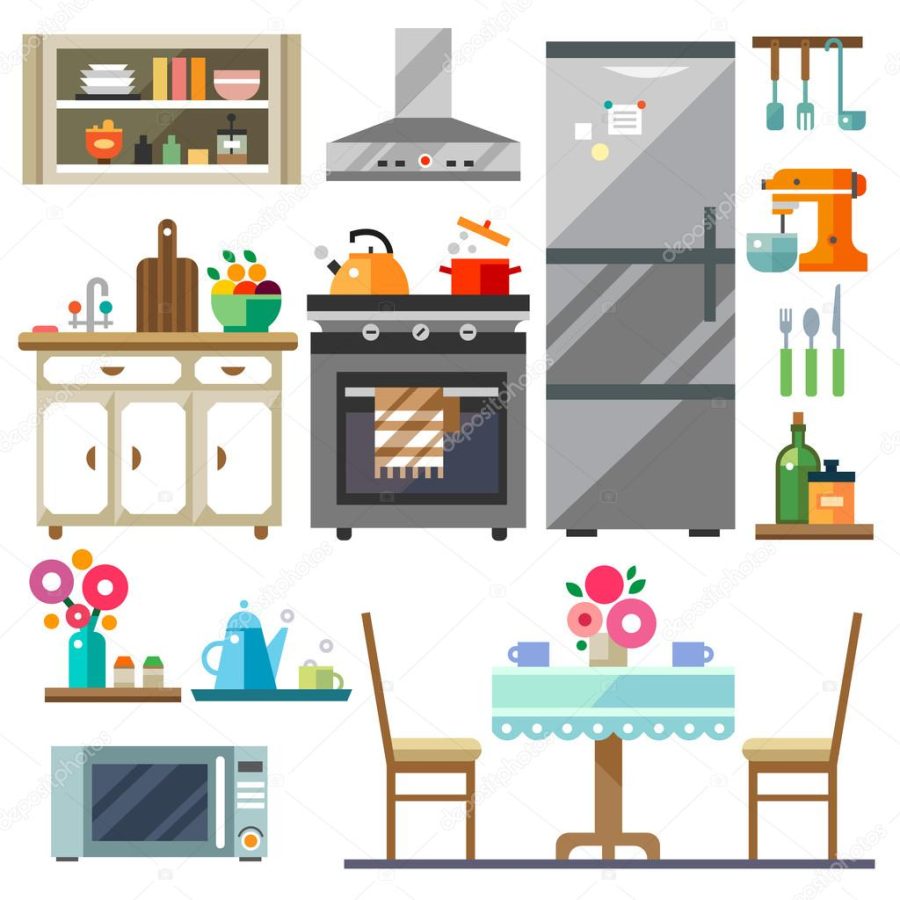 Home furniture. Kitchen interior design
