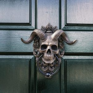 Horned Skull Door Knocker