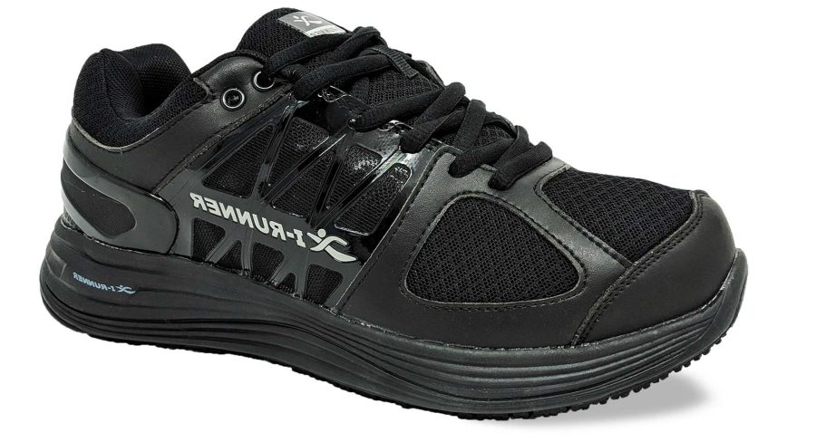 I-RUNNER Shoes Pro Series Leather/Mesh Men's Services Non Slip Safety Shoe - Extra Depth for Orthotics