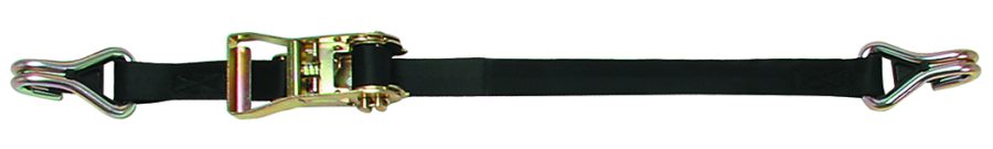 IMMI BOATBUCKLE F14060 Ratchet Strap Tie-Down with Double J-Hooks and Keeper