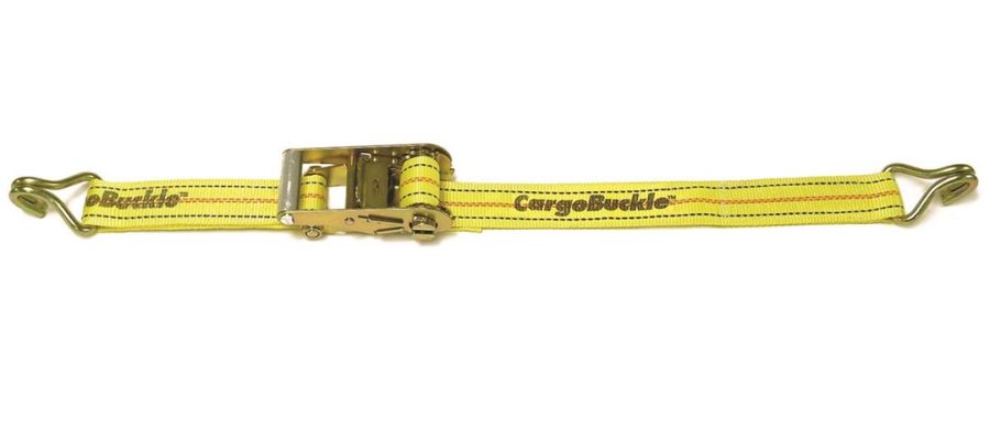 IMMI BOATBUCKLE F14069 Cargobuckle Ratchet Strap with Double J-Hooks, 2 INCH x 20