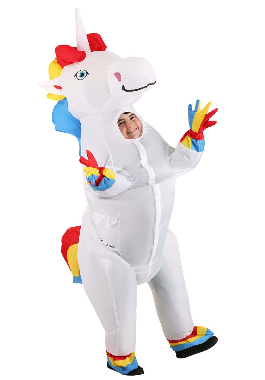 Inflatable Prancing Unicorn Child Costume