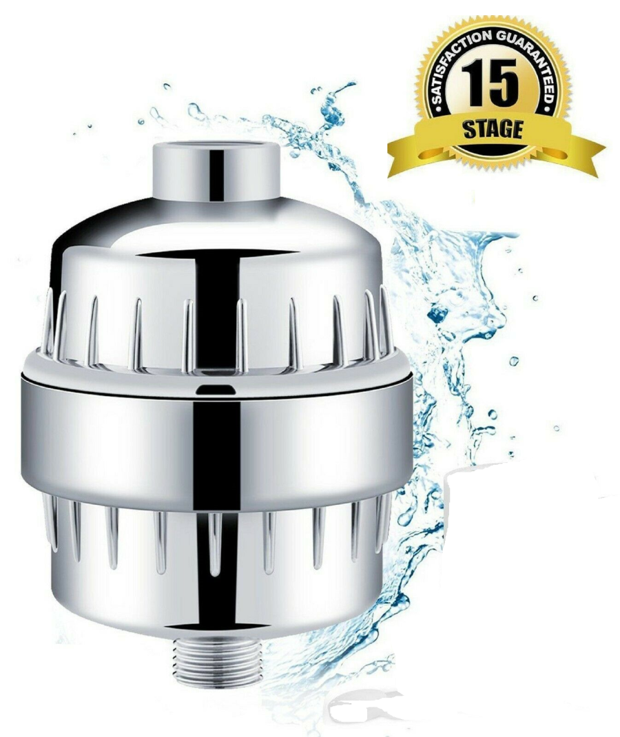 Luxury 15 Stage Shower Filter w/ Vitamin C for Hard Water Remove Chlorine