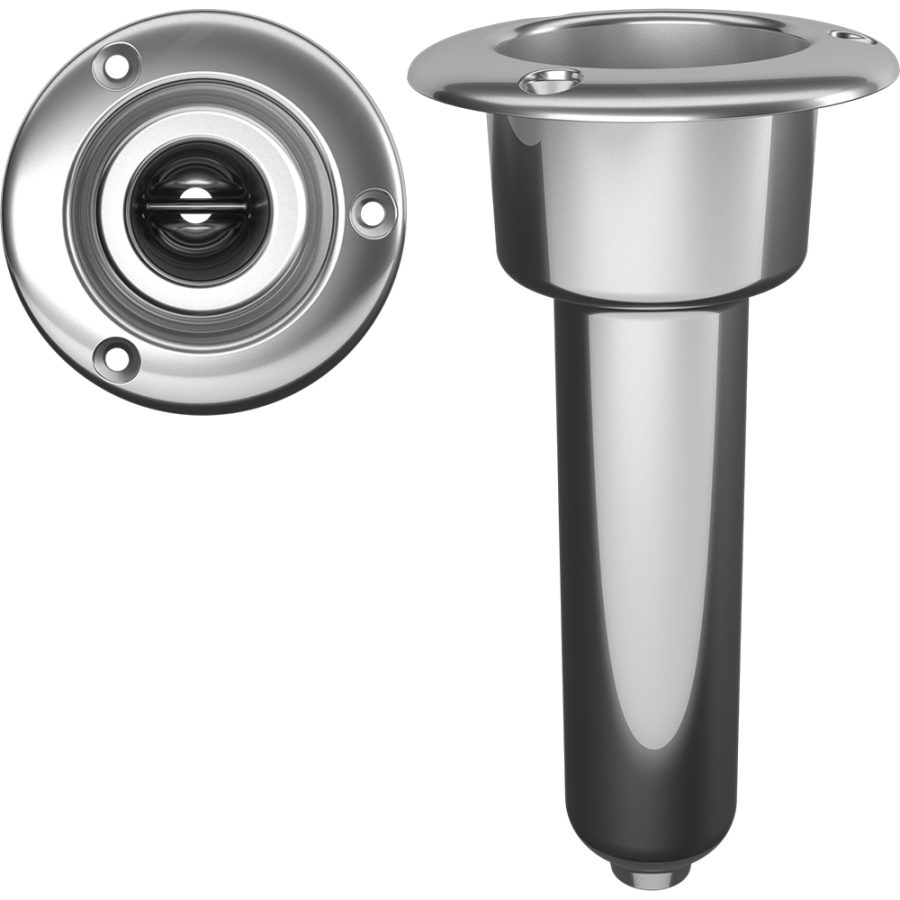 MATE SERIES C1000D STAINLESS STEEL 0° ROD & CUP HOLDER - DRAIN - ROUND TOP