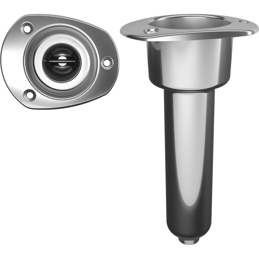 MATE SERIES C2000D STAINLESS STEEL 0° ROD & CUP HOLDER - DRAIN - OVAL TOP
