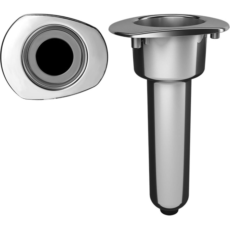 MATE SERIES C2000DS ELITE SCREWLESS STAINLESS STEEL 0° ROD & CUP HOLDER - DRAIN - OVAL TOP
