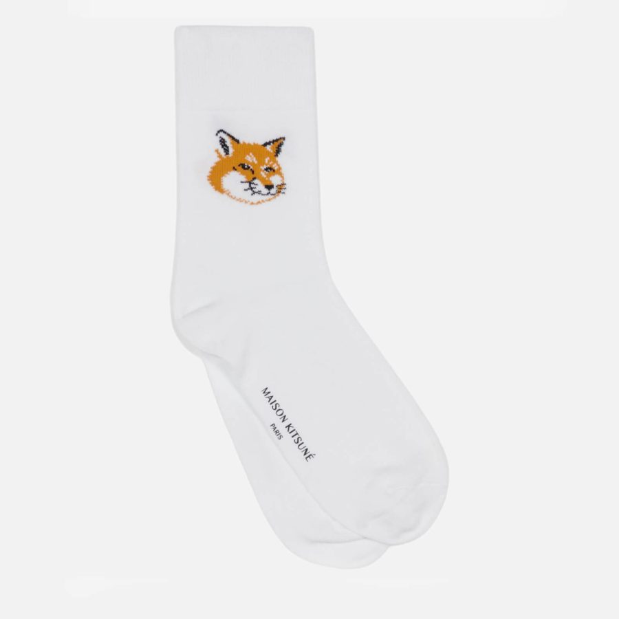 Maison Kitsuné Fox Intarsia Cotton-Blend Socks - EU 36/39
