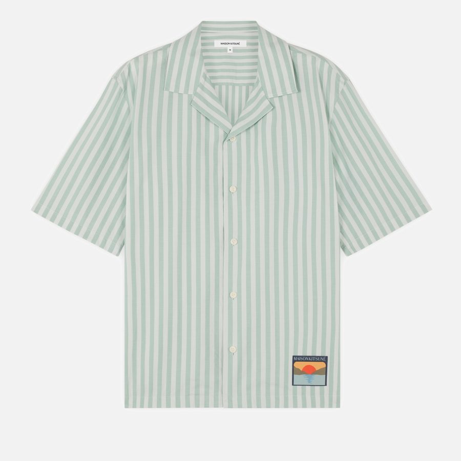 Maison Kitsuné Resort Striped Cotton Shirt - S
