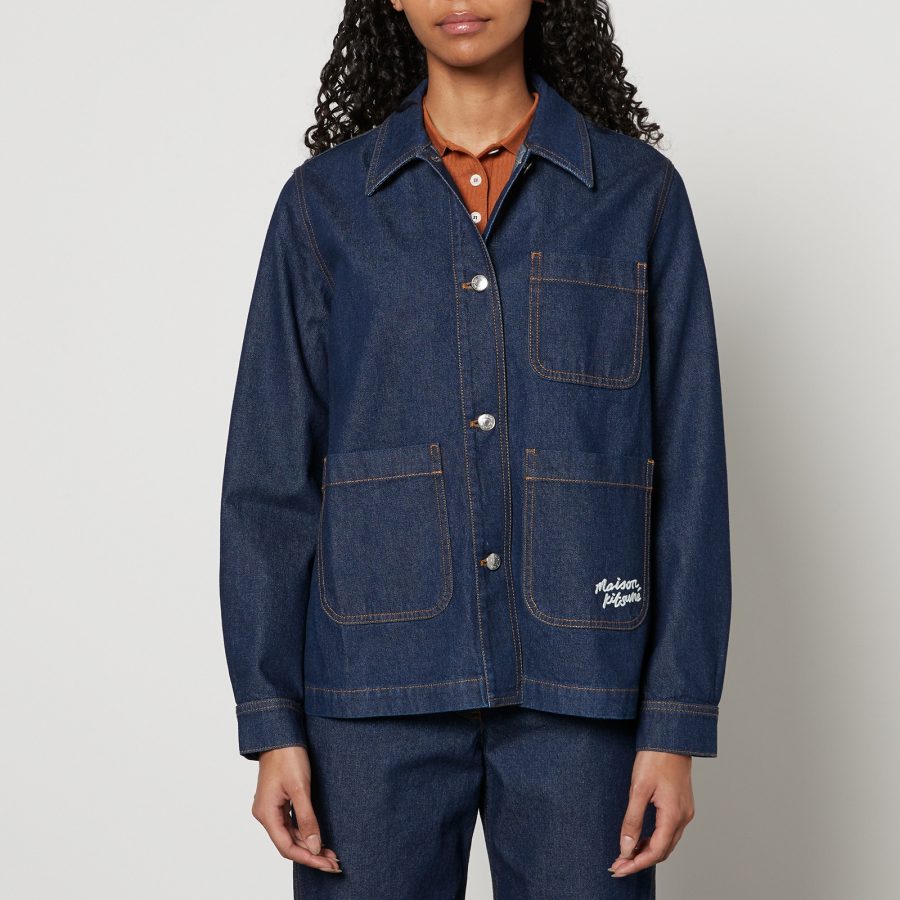 Maison Kitsuné Workwear Front Patch Pockets Denim Jacket - L