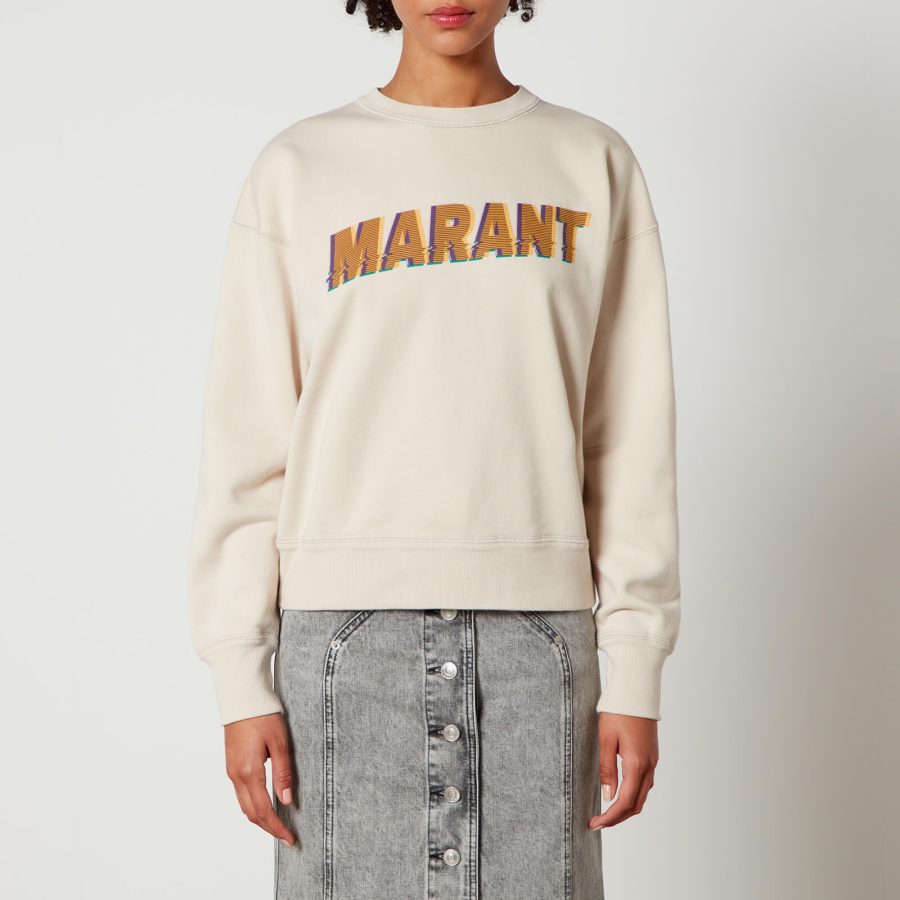 Marant Etoile Mobyli Flash Logo Cotton-Blend Sweatshirt - FR 34/UK 6