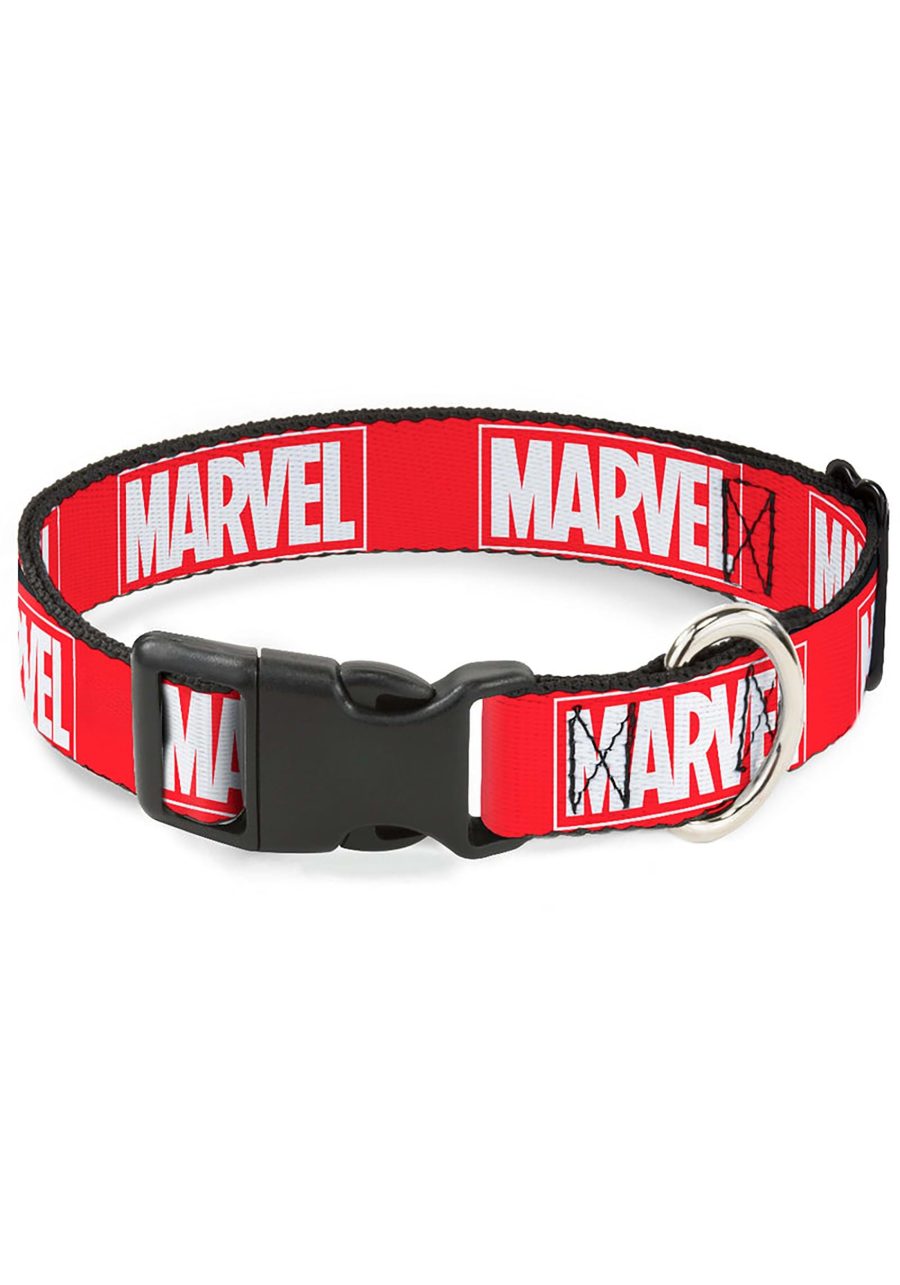 Marvel Logo Red Brick Plastic Clip Pet Collar