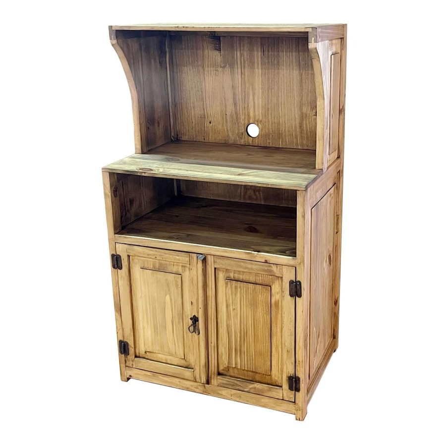 Mexican Rustic Pine Microwave Stand