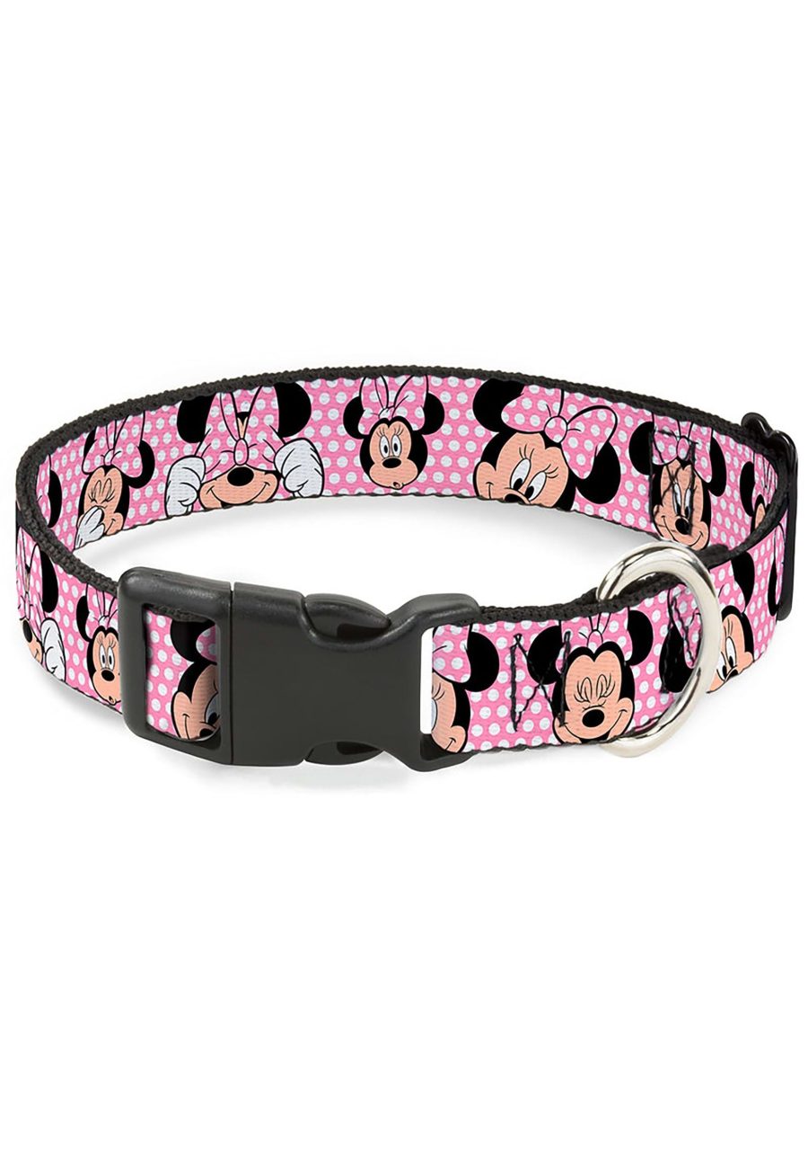 Minnie Mouse Expressions Polka Dot Plastic Clip Dog Collar