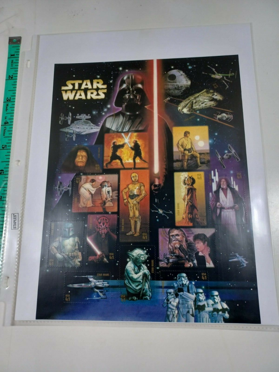 Mint USPS STAR WARS 41c cent Postage Stamp sheet USA 2007 30th (book 1 #49)
