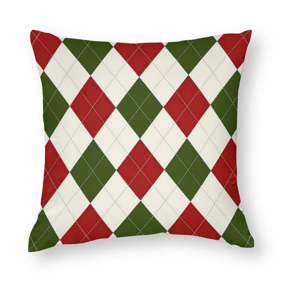 Mondxflaur Checkered Pillow Case Covers for Sofas Polyester Decorative Home