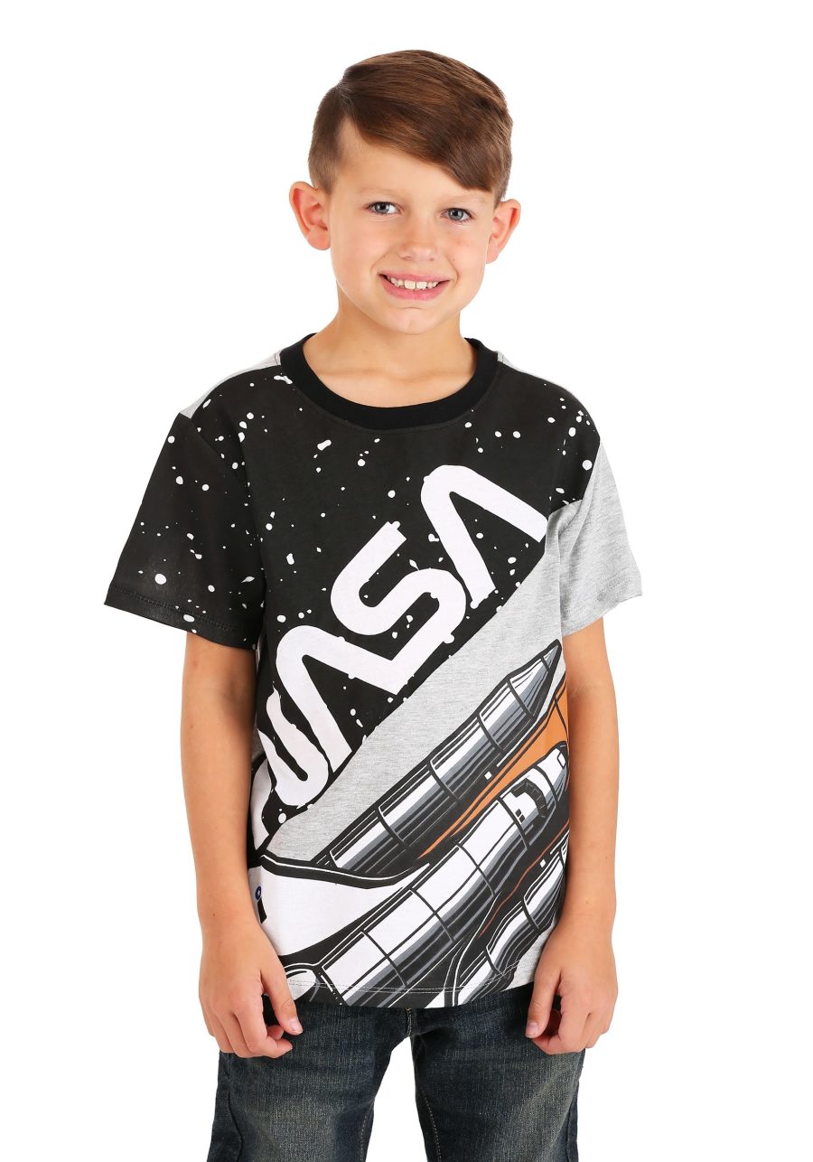 NASA Cut & Sew Patterned Boys T-Shirt
