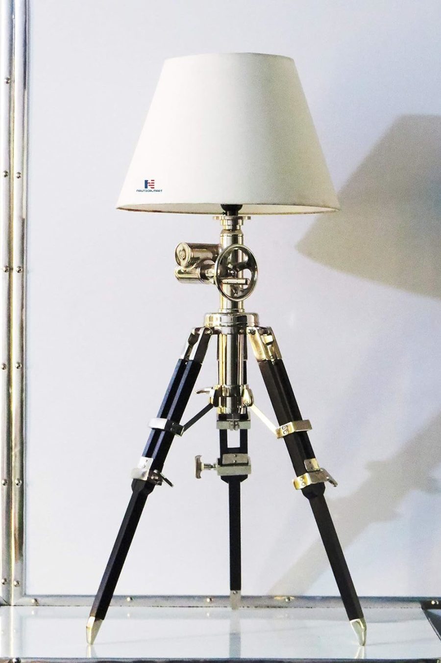 Nautical Royal Marine Tripod Table LAMP for Living Room (Shade Not Included)