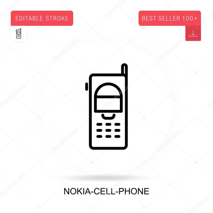 Nokia-cell-phone vector icon. Vector isolated concept metaphor illustrations.