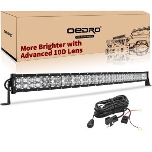 OEDRO 42" 510W 35720LM Curved LED Light Bar Off-Road Light With Wiring Harness