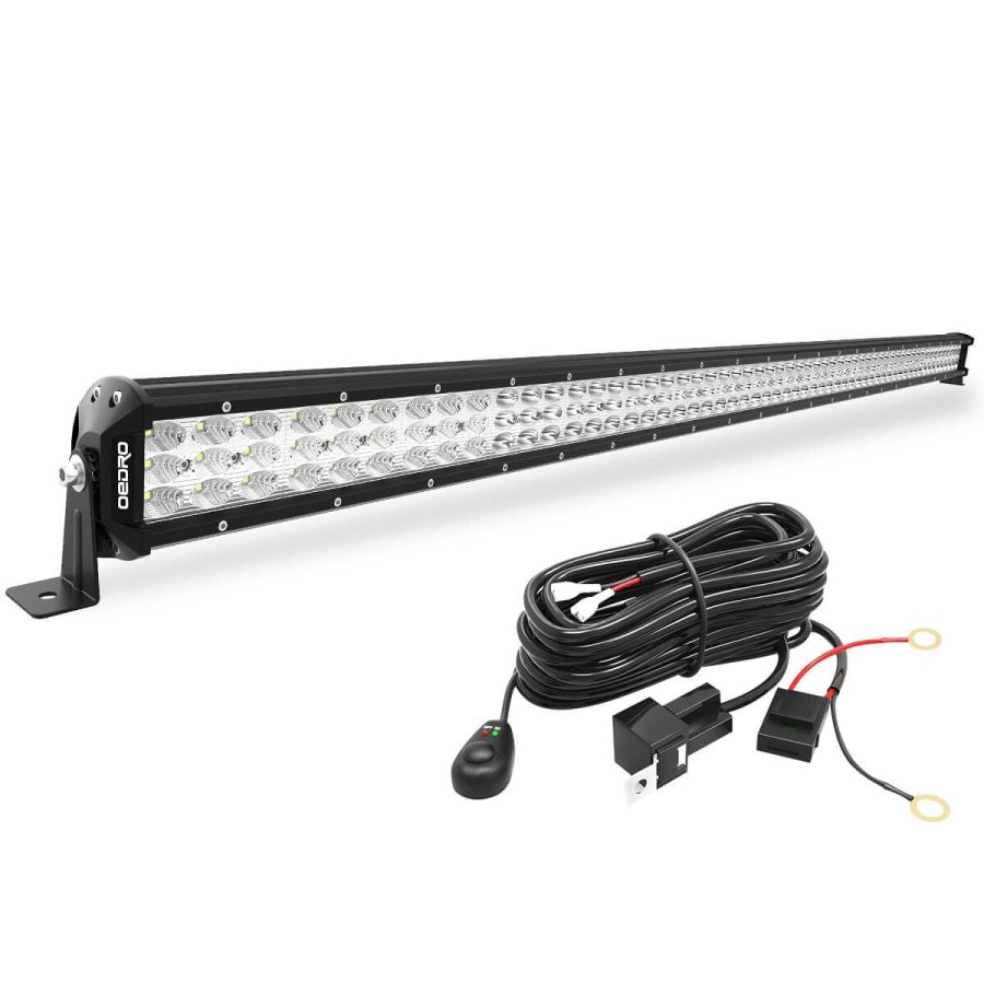 OEDRO 52" 818W Tri-Row LED Light Bar Spot Flood Combo Led Work Light Off Road Lighting with Wiring Harness