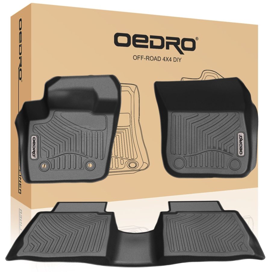OEDRO? Floor Mats for 2013-2016 Ford Fusion Energi/Titanium/Lincoln MKZ, TPE All-Weather Guard Full Set Liners