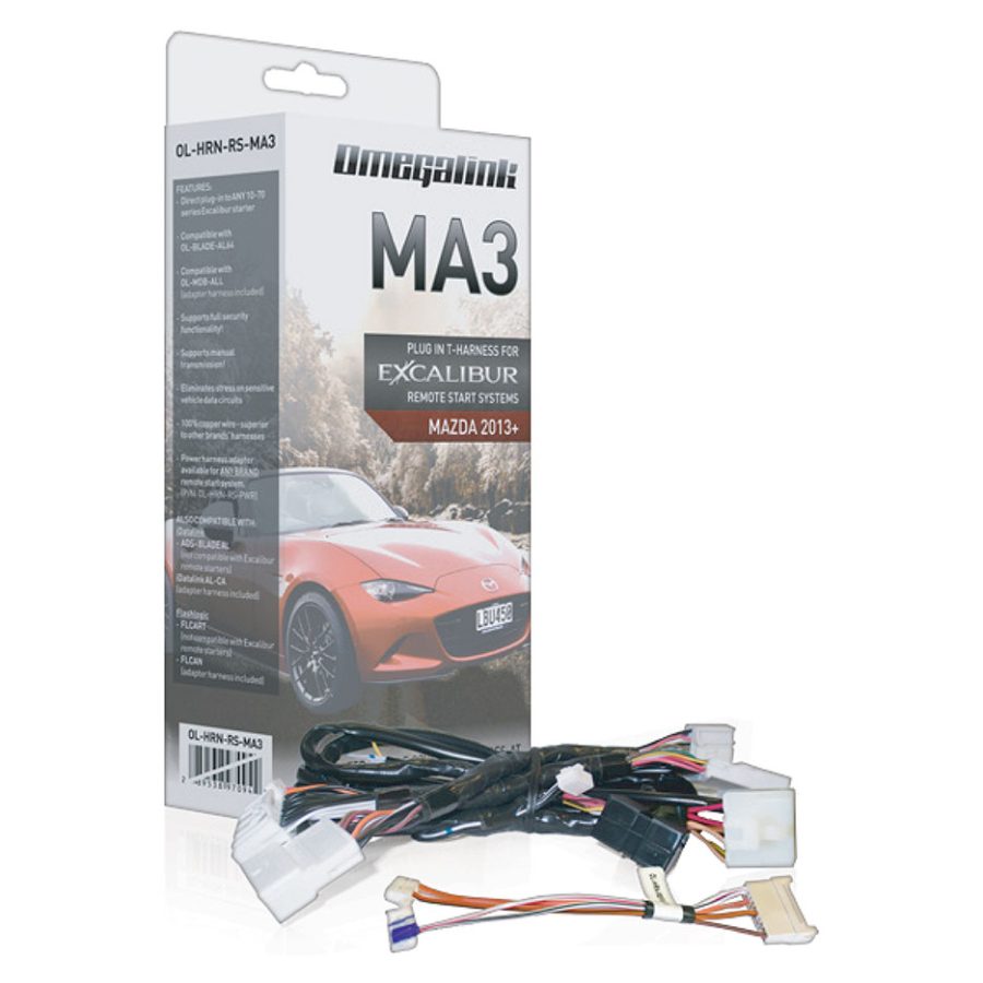 OMEGA / EXCALIBUR OL-HRN-RS-MA3 Excalibur Plug&Play HarnessCovers Select Push-To-Start Mazda Models 2013+
