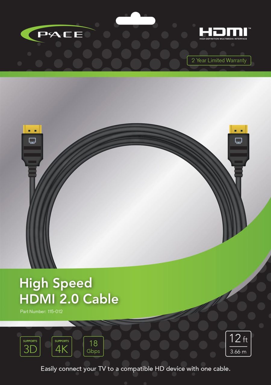 PACE 115012 115-012 High Speed & Cl3 Rated Hdmi 12
