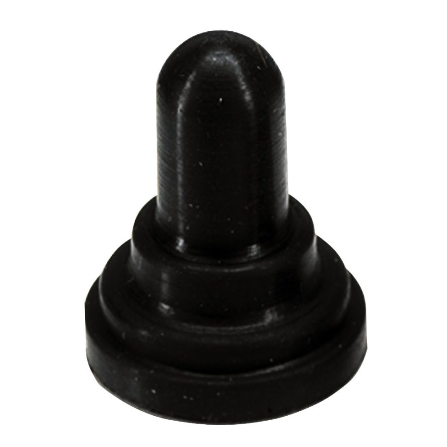 PANELTRONICS 048-015 TOGGLE SWITCH BOOT - 23/32 INCH ROUND NUT - BLACK F/WP BREAKERS