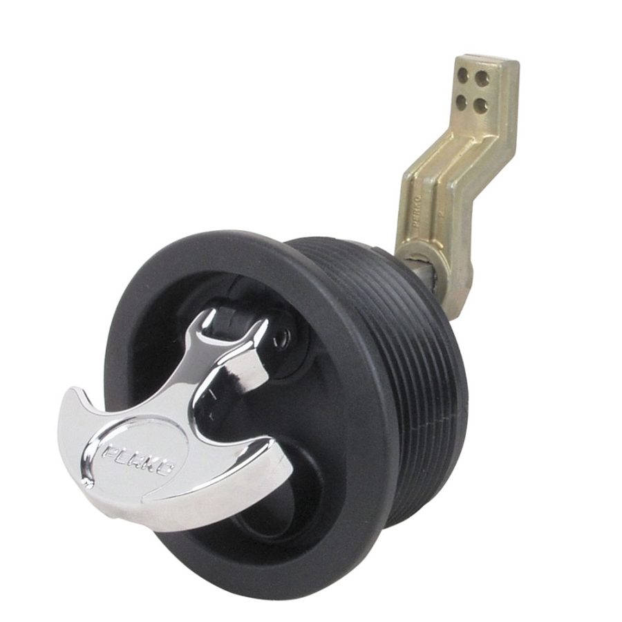 PERKO 1092DP1BLK SURFACE MOUNT LATCH F/SMOOTH & CARPETED SURFACES W/OFFSET CAM BAR