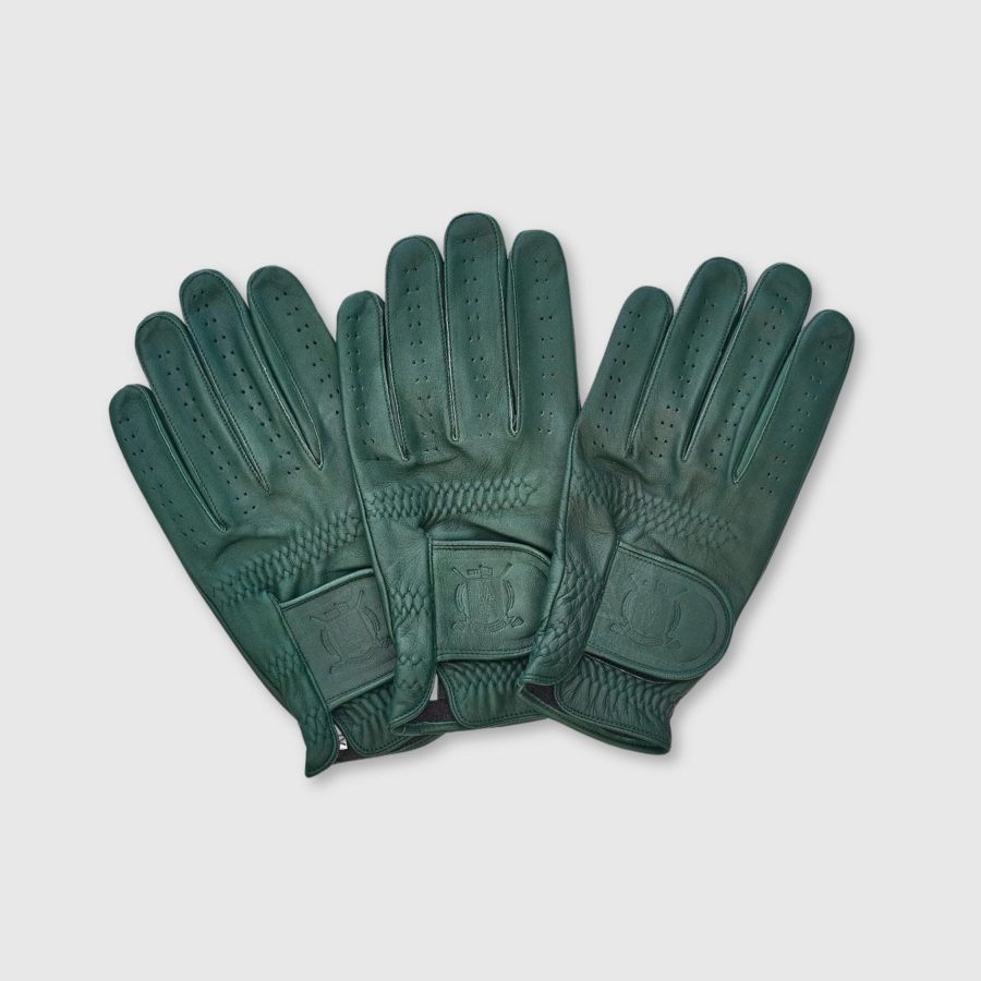 PRO Cabretta Leather Golf Gloves (3 Pack) - Forest Green