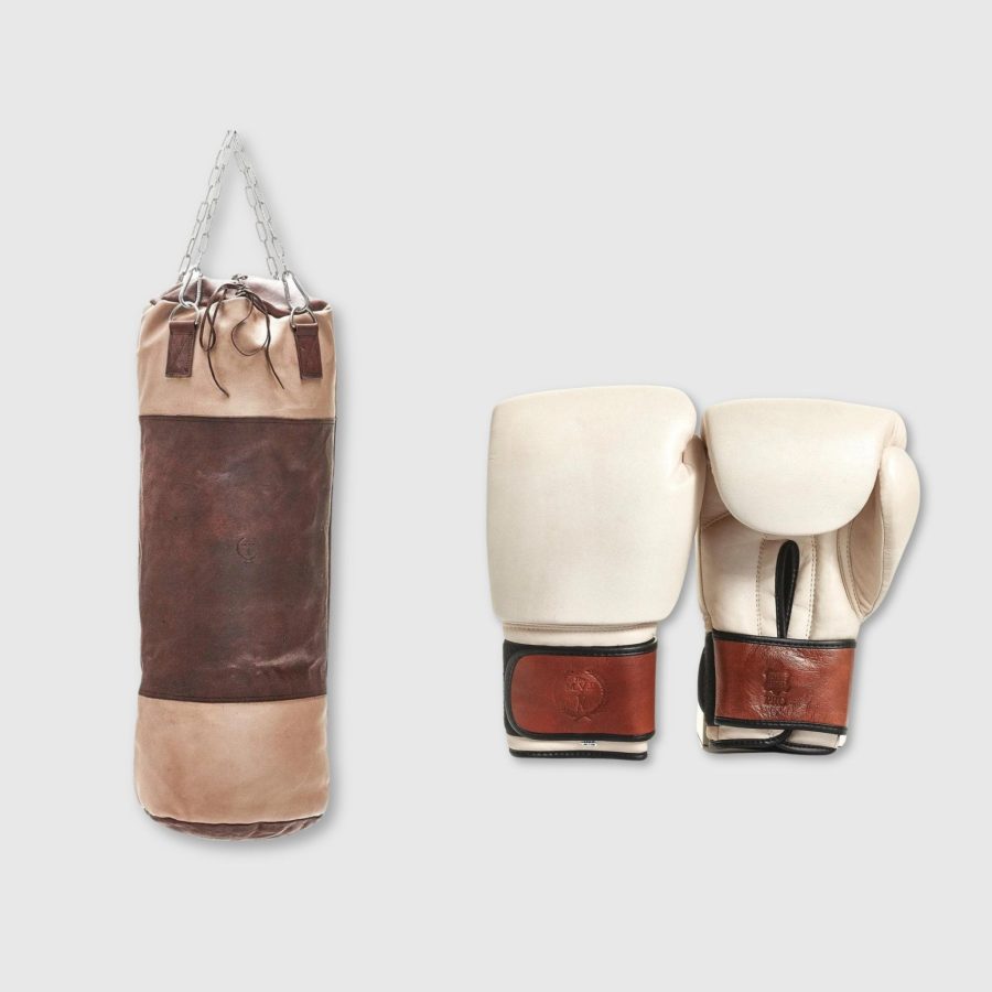 PRO Cream/Brown Legacy Leather Boxing Package
