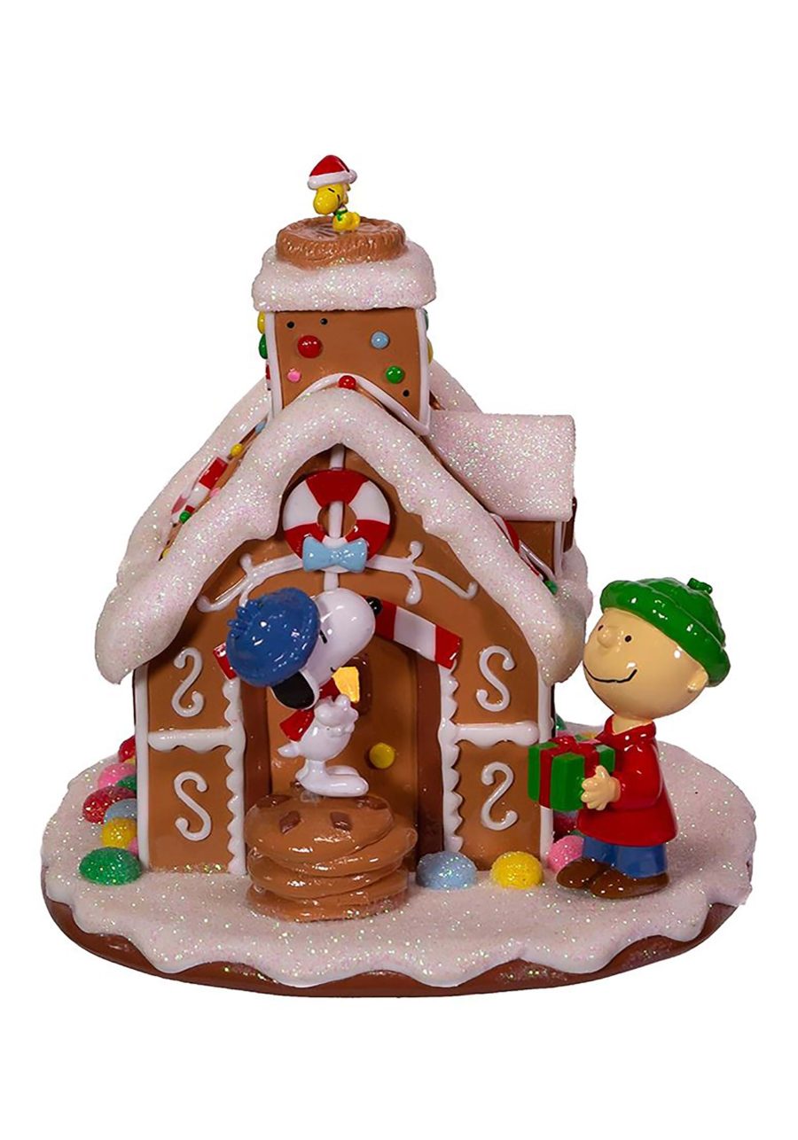 Peanuts Gingerbread House Decorative Tablepiece