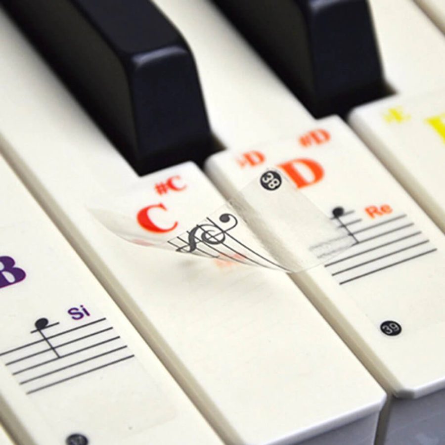 Piano Key Note Stickers