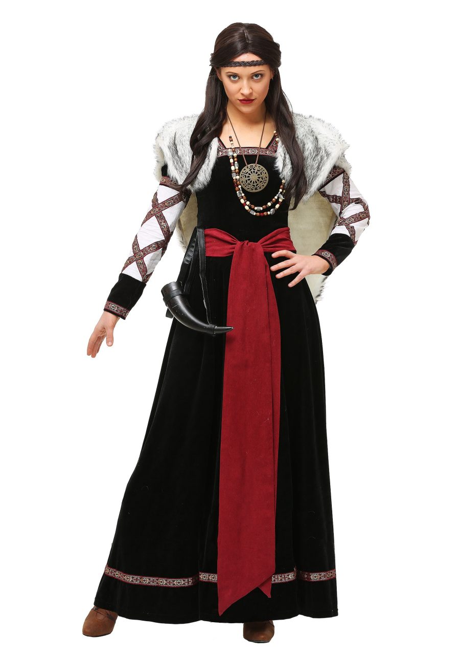 Plus Size Dark Viking Women's Costume Dress