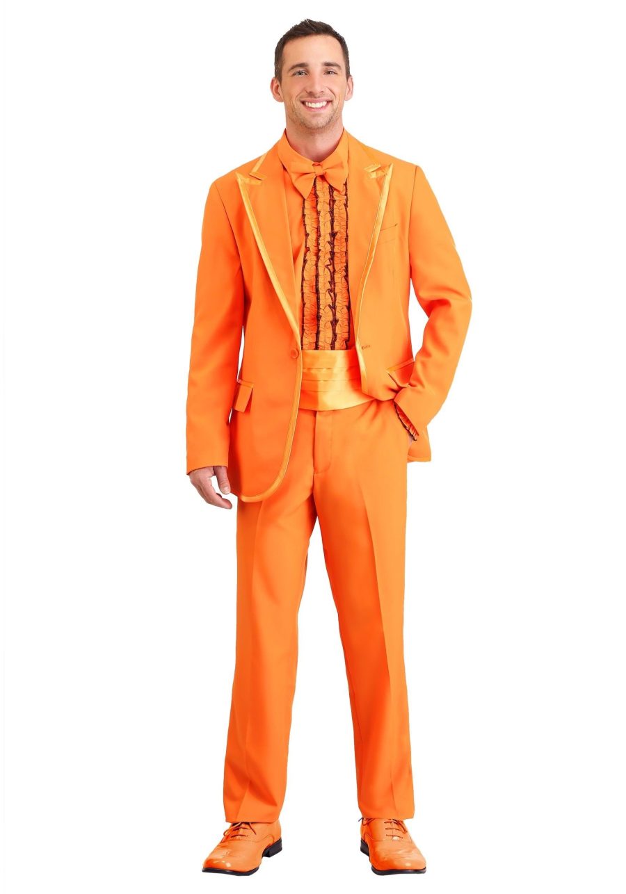 Plus Size Men's Orange Tuxedo Costume