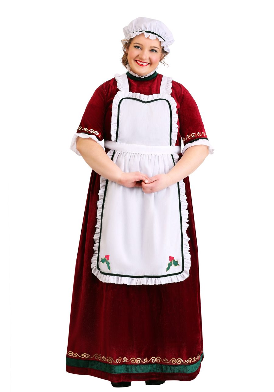 Plus Size Mrs. Claus Women's Holiday Costume