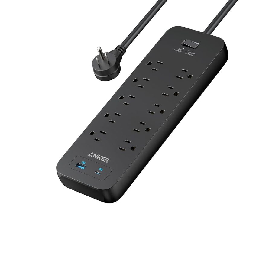 Power Strip Surge Protector(2100J),Anker 6Ft/1.8m Extension Cord with 10 Outlets