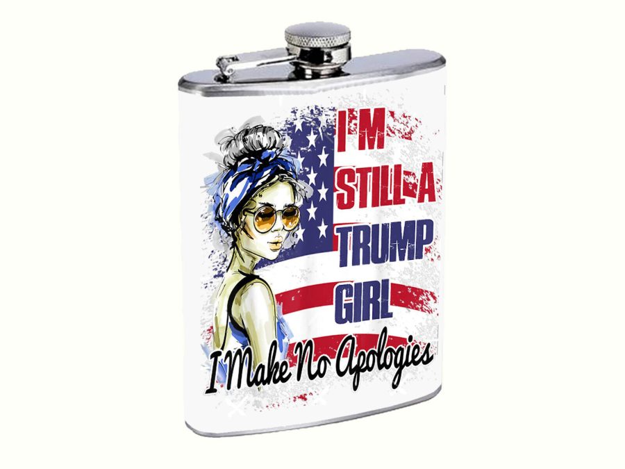 President Donald Trump 2024 C1 8oz Stainless Steel Flask Drinking Whiskey Liquor